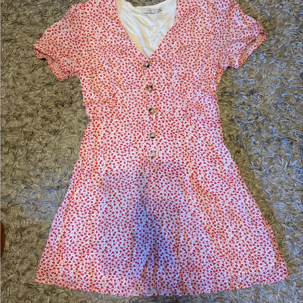 Boutique red floral dress